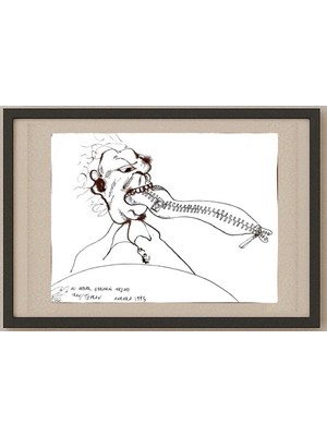 Karikatural Ali Akbar Ebrahimi Nejad 35X25CM Orijinal Karikatür Tablo