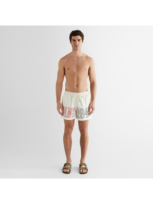 Gant Erkek Krem Regular Fit Logolu Mayo Şort