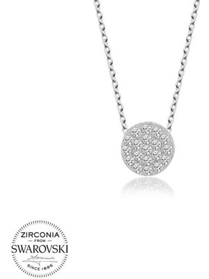 Özcömert Silver Swarovski Taşlı Gümüş Çember Bayan Kolye