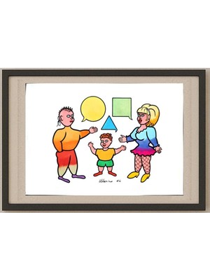 Karikatural Marino Tarizzo 29X21CM Orijinal Karikatür Tablo