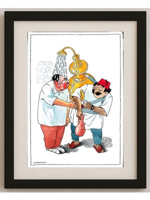 Karikatural Valentin Durizhinin 29X21CM Orijinal Karikatür Tablo