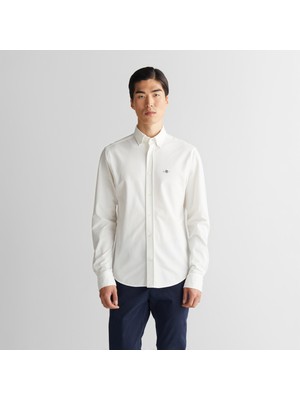 Gant Erkek Krem Regular Fit Gömlek Yaka Gömlek
