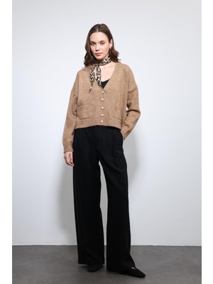 Antioch Camel Yün Karışımlı Hırka