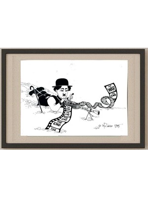 Karikatural Gheorghita Ghinea Uriasu 29X21CM Orijinal Karikatür Tablo