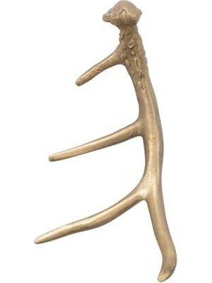 Co-Op Alüminyum Boynuz Dekoru, Altın Kaplama Heykelcik, 40,64 cm U x 12,7 cm G x 12,7 cm Y, Gri