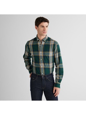 Gant Erkek Yeşil Regular Fit Düğmeli Gömlek