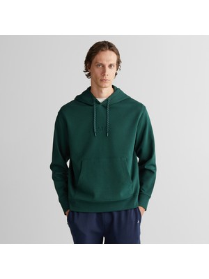 Gant Erkek Yeşil Relaxed Fit Kapüşonlu Sweatshirt