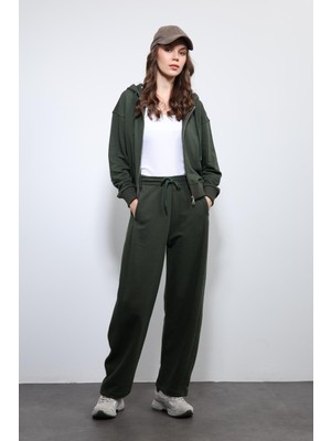 Antioch Koyu Haki Kapüşonlu Eşofman Takım