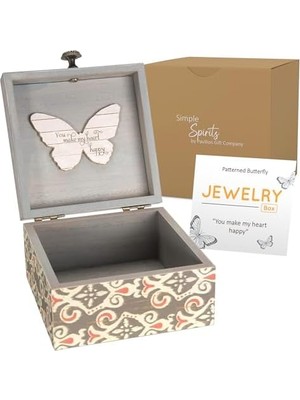 Pavilion 41102 Basit Ruhlar Desenli Kelebek Birisi Özel Mücevher Kutusu