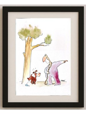 Karikatural Ivan Haramija 35X25CM Orijinal Karikatür Tablo