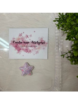 Parla'nın Atölyesi 0-3 Yaş Az Saçlı ve Saçsız Bebek Tokası Mor Yıldız