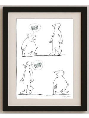 Karikatural Meret Klıçev 43X30CM Orijinal Karikatür Tablo