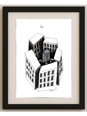 Karikatural Milos Panig Pango 38X28CM Orijinal Karikatür Tablo