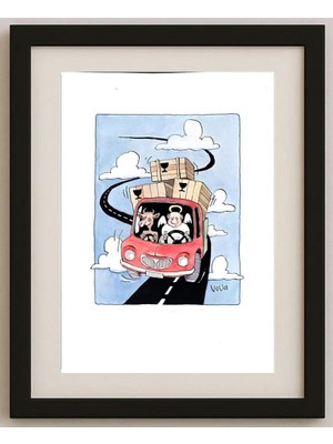 Karikatural Vladimir Ivanov 29X21CM Orijinal Karikatür Tablo