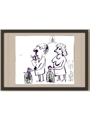 Karikatural Ali Akbar Ebrahimi Nejad 33X27CM Orijinal Karikatür Tablo