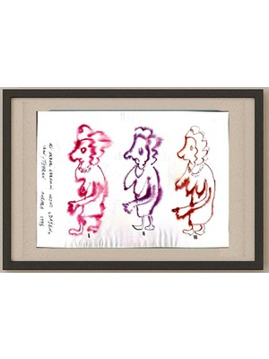 Karikatural Ali Akbar Ebrahimi Nejad 33X21CM Orijinal Karikatür Tablo