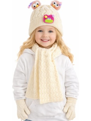 Gigi Giyim Renkli Kurabiye Canavarlı Kız Çocuk Bere Takım