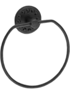 Havluluk, Norafix, Yapışkanlı, Yuvarlak, Metal, Mat Siyah