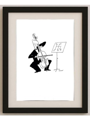 Karikatural Ivan Haramija 43X30CM Orijinal Karikatür Tablo