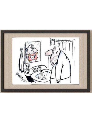 Karikatural Konstantin Bronzit 29X21CM Orijinal Karikatür Tablo