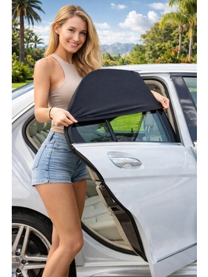 Araba Yan Cam Perdesi Oto Arka Perde Araç Güneşlik Gölgelik Bebek Çocuk Bebe Örtü Cam Çorabı Filmi