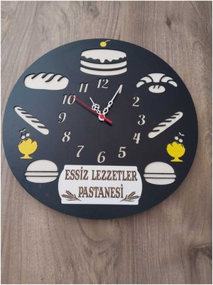 Cafe //fırın // Unlu Mamuller // Pastane ***iş Yerine Özel Kişiye Özel Isim Yazılı Duvar Saati