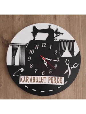 Perdeci Ye Özel Isimli Duvar Saati