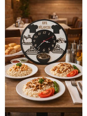 Pilav Tavuk Satan Firmalar Için Tasarlanmış Duvar Saati Kişiye Özel