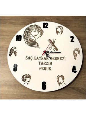 Peruk **saç Tasarım**kuaför 💕güzellik Merkezi 6 Mdf Kişiye Özel Isim Yazılı Duvar Saati