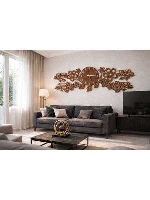 Salon Kişiye Özel Yeni Tasarım Modern Duvar Saati 60 cm