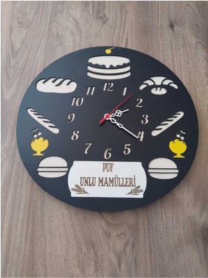 Fırın // Unlu Mamuller // Pastane ***iş Yerine Özel Kişiye Özel Isim Yazılı Duvar Saati No:54