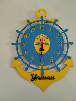 Duvar Saati Çapa Temalı Kişiye Özel Isim Yazılı No:24