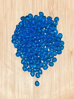 öztürk Oya, Abiye, Havlu, Takı, Örgü Vb. El Işleme Plastik Gözyaşı Damla Boncuk. 25GR. Tahmini 175 Adet.