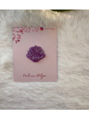 Parla'nın Atölyesi 0-3 Yaş Az Saçlı ve Saçsız Bebek Tokası Mor Istiridye