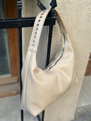 Shıkırtı Puntololu Askı Detaylı Kadın Omuz Çantası