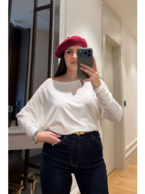 Magarde Uzun Kollu Bluz- Ekru