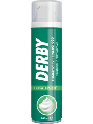 Derby Doğa Ferahlığı Tıraş Köpüğü 200 ml Nemlendirici Özellikli Unisex Kullanım İçin