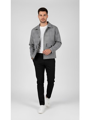 Moda Kaşe Pilot Cepli Erkek Mont