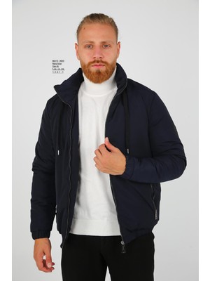 Gizli Kapşonlu Erkek Kalın Mont