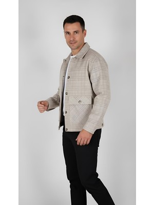 Moda Kaşe Pilot Cepli Erkek Mont