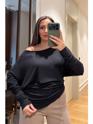 Magarde Uzun Kollu Bluz- Siyah