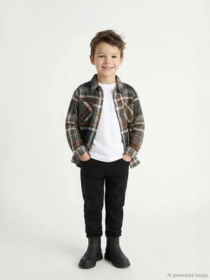 LC Waikiki Ekose Erkek Çocuk Oduncu Gömlek  (W5)