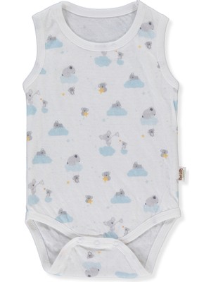 Bebetto Organik Süprem Double Atlet Body Yaş (Organıc Stars And Koalas) Ekru