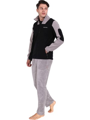 Thermoform Evo Pro Polar Termal Erkek Siyah-Gri Mont / Gri Pantolon Eşofman Takımı