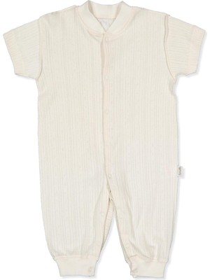 Bebetto Dış Dikiş Ajurlu Patiksiz Mini Tulum (Basıc/25) Ekru