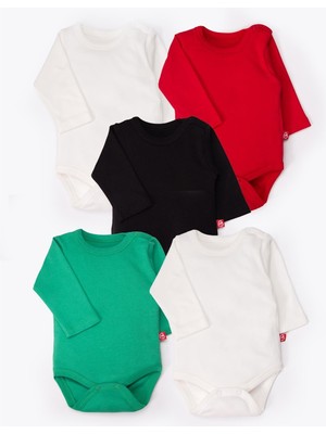 Bebetto Uzun Kollu Body 5li (Always 40/1 Interlok) Kırmızı