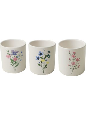 Keramika Çiçekli Seramik Baharatlık 345CC 2 Adet