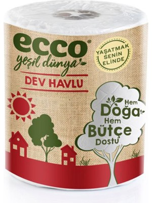 Ecco Yeşil Dünya Dev Havlu 1=7 Rulo 2 Adet