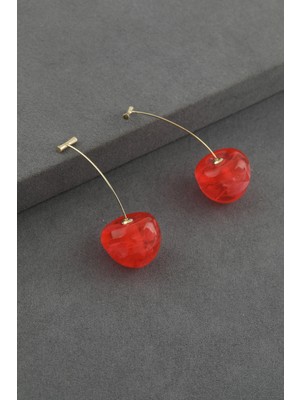 Cupelle Boutique Kırmızı Kiraz Küpe