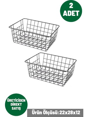 Cocovia 2 Adet Çok Amaçlı Sepet Organizer Banyo Düzenleyici Kiler Mutfak Organizer Dolap Içi Düzenleyici